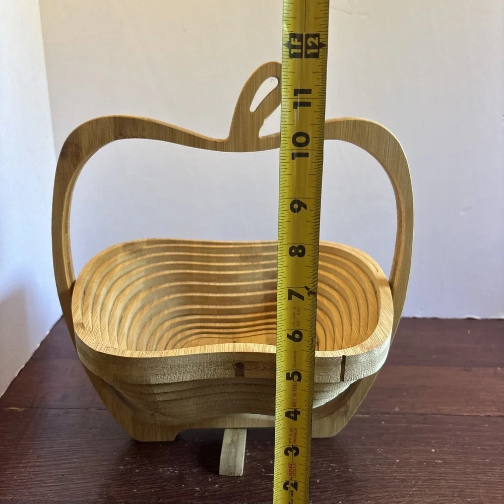 Bonnie  & Pop‎ NY Wood  Collapsible Apple Folding Fruit Basket Folds Flat
